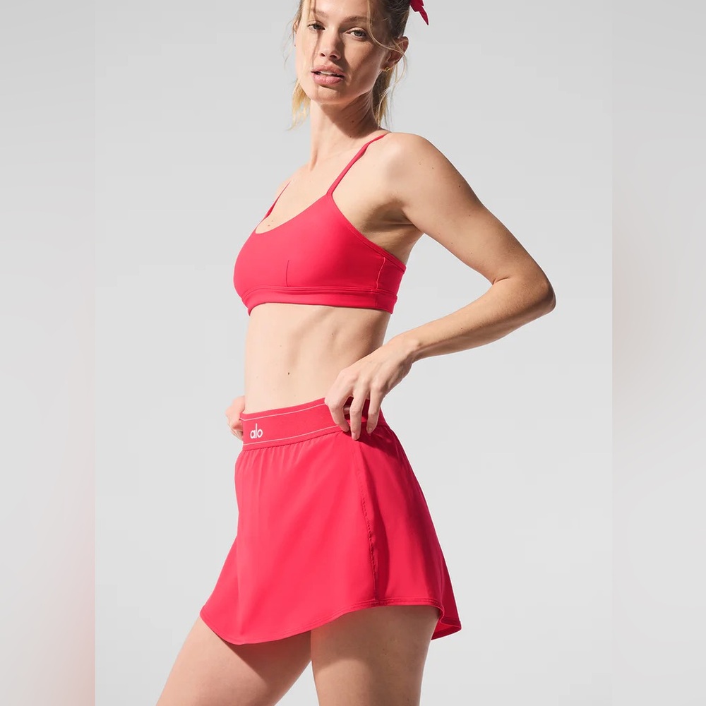 ♥️ALO♥️ CANDY RED Match Point Tennis Skirt